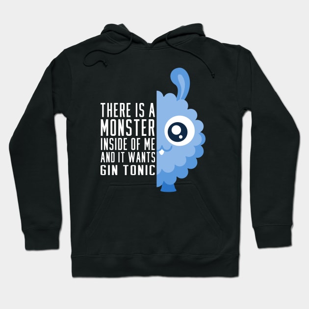Cute Gin Tonic Monster Hoodie by ArticaDesign